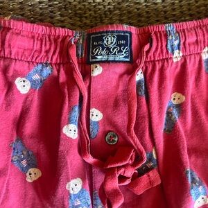 Polo by Ralph Lauren women’s Red Pajama Bottoms with Bear Print